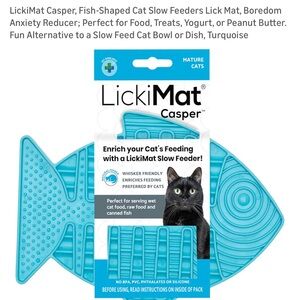 Casper Turquoise Cat Slow Feeder